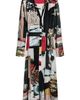 Desigual Desigual Belted Long Sleeve Crepe Maxi Shirtdress - 4