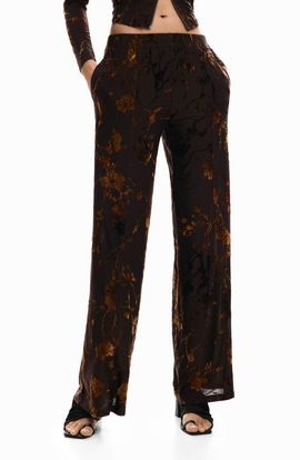 Desigual Desigual Burnout Floral Straight Leg Pants