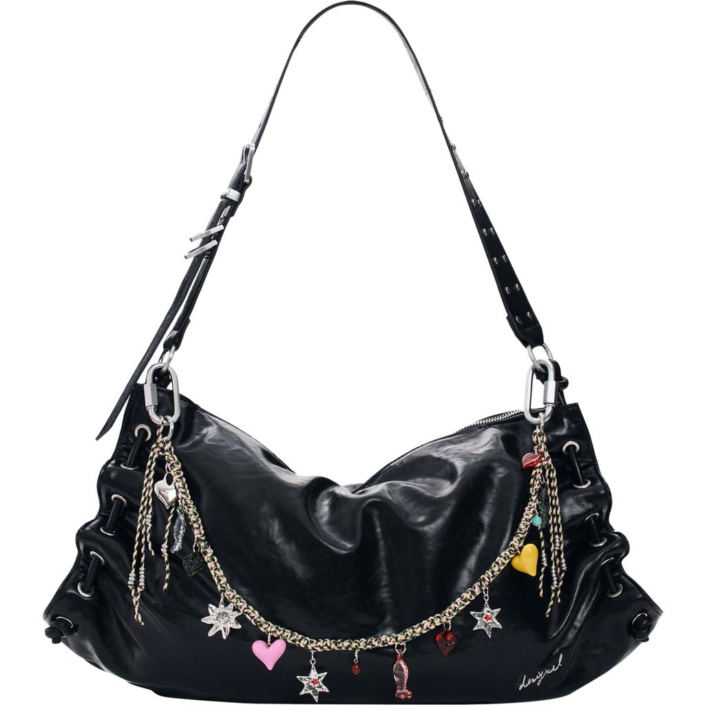 Desigual Desigual Charm Strap Faux Leather Shoulder Bag