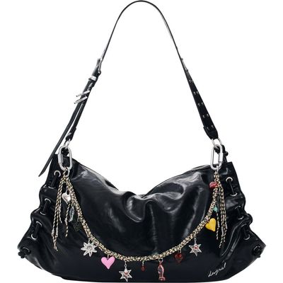 Desigual Desigual Charm Strap Faux Leather Shoulder Bag