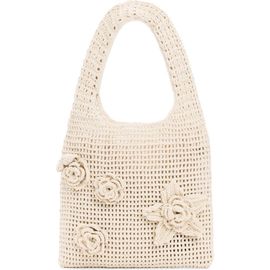 Desigual Desigual Crochet Flower Cotton Shoulder Bag