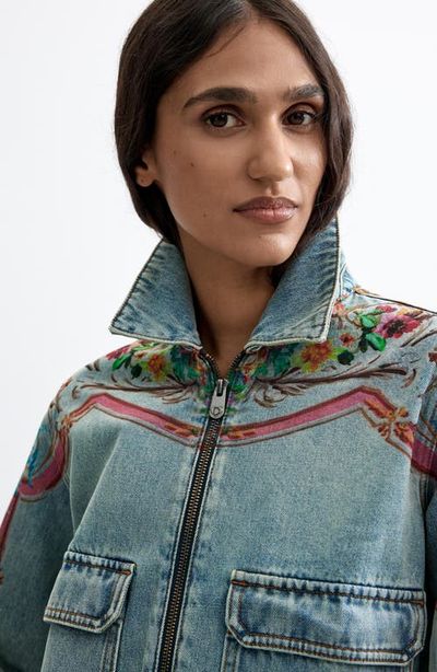 Desigual Desigual Embroidered Denim Jacket