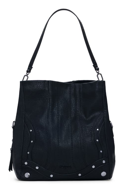 Desigual Desigual Embroidered Faux Leather Tote