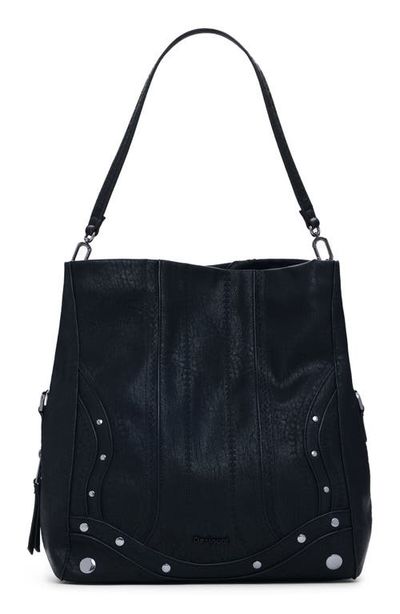 Desigual Desigual Embroidered Faux Leather Tote