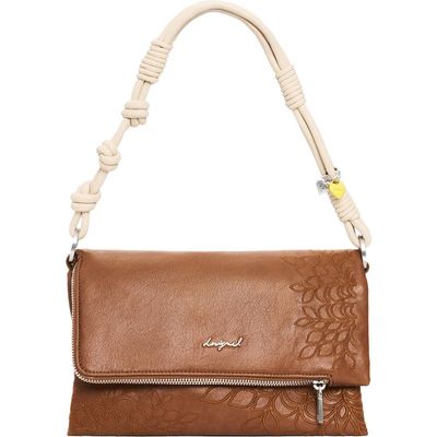 Desigual Desigual Embroidered Logo Charm Crossbody Bag