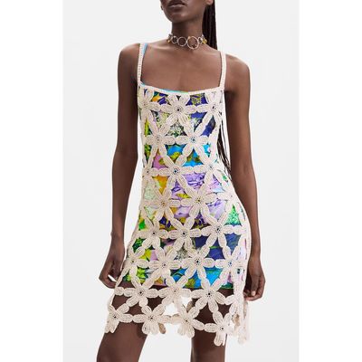Desigual Desigual Floral Crochet Minidress
