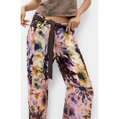 Desigual Desigual Floral High Waist Wide Leg Trousers