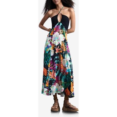 Desigual Desigual Floral Keyhole Sleeveless Maxi Dress