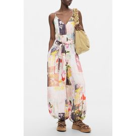 Desigual Desigual Floral Patchwork Belted Jumpsuit
