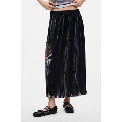 Desigual Desigual Floral Pleated Midi Skirt