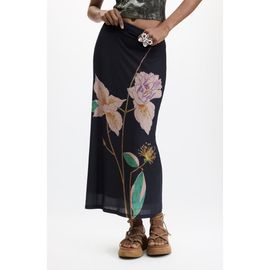 Desigual Desigual Floral Print Jersey Maxi Skirt