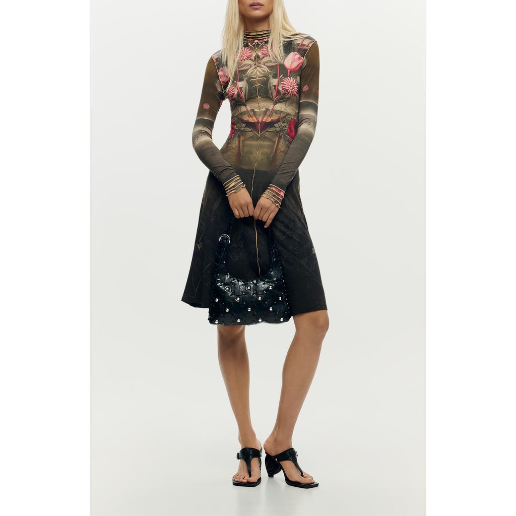 Desigual Desigual Floral Print Long Sleeve Minidress
