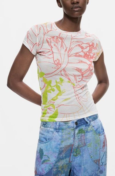 Desigual Desigual Floral Print Modal T-Shirt