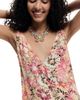 Desigual Desigual Floral Sleeveless Handkerchief Hem Minidress - 3
