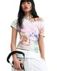 Desigual Desigual Floral V-Neck Cotton Jersey Top - 5