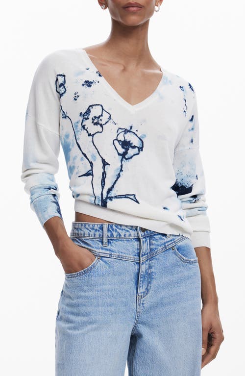 Desigual Desigual Floral V-Neck Sweater