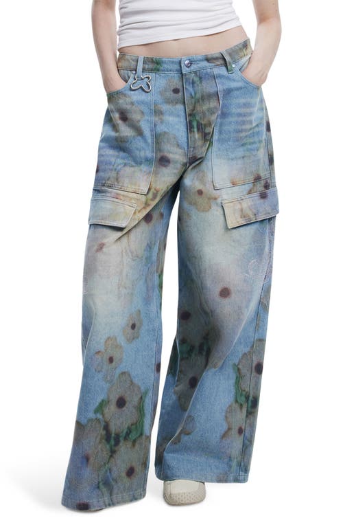 Desigual Desigual Flower Print Cargo Jeans