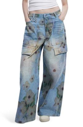 Desigual Desigual Flower Print Cargo Jeans