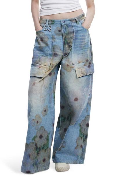 Desigual Desigual Flower Print Cargo Jeans