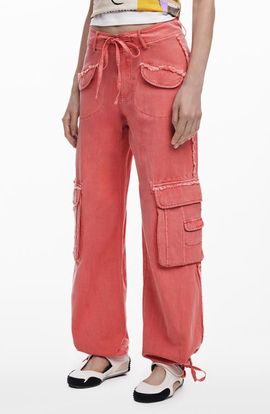 Desigual Desigual Fluid Cotton Blend Cargo Pants