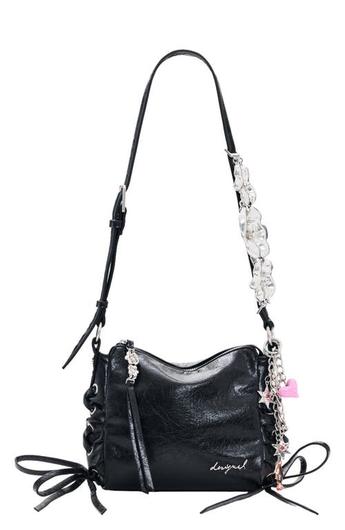 Desigual Desigual Large Charm Detail Faux Leather Crossbody Bag