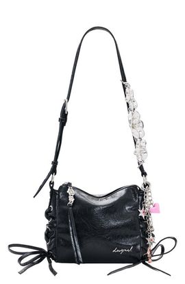 Desigual Desigual Large Charm Detail Faux Leather Crossbody Bag