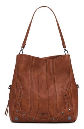 Desigual Desigual Medium Embroidered Faux Leather Handbag