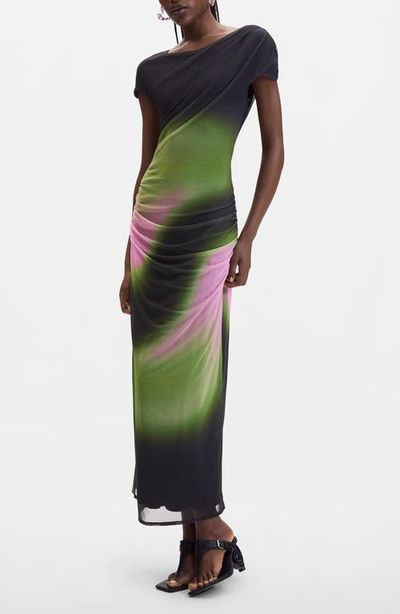 Desigual Desigual Mesh Overlay Midi Dress