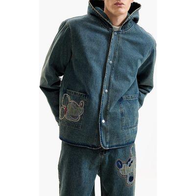 Desigual Desigual Mickey Mouse Hooded Denim Jacket