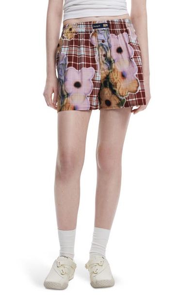 Desigual Desigual Mixed Print Cotton Shorts