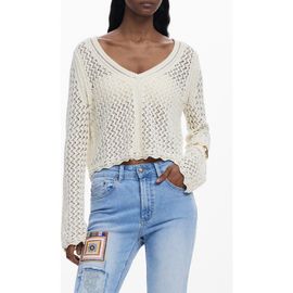 Desigual Desigual Open Stitch V-Neck Sweater