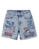Desigual Desigual Patchwork Pattern Denim Shorts - 3