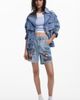 Desigual Desigual Patchwork Pattern Denim Shorts - 4