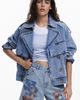 Desigual Desigual Patchwork Pattern Denim Shorts - 5