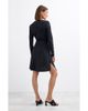 Desigual Desigual Pinstripe Long Sleeve Faux Wrap Dress - 1