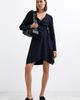 Desigual Desigual Pinstripe Long Sleeve Faux Wrap Dress - 2