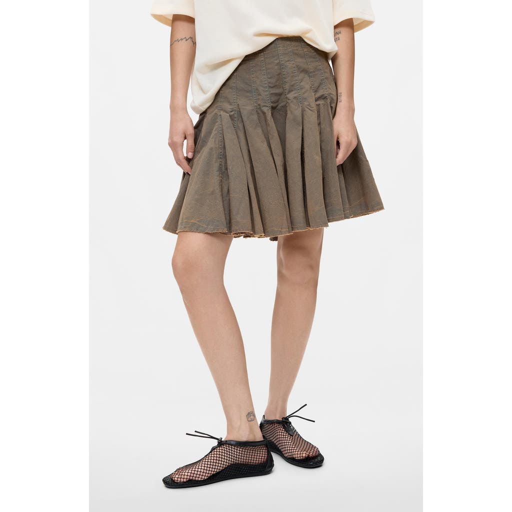 Desigual Desigual Pleated Cotton Miniskirt