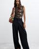 Desigual Desigual Pleated Wide Leg Trousers - 3