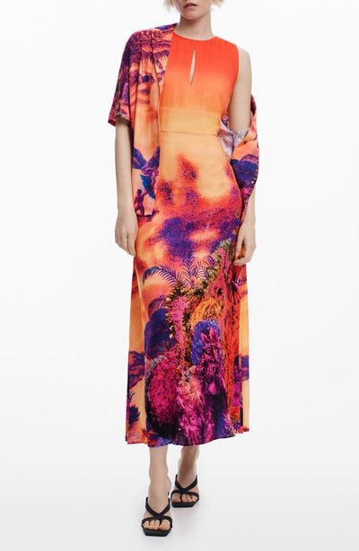 Desigual Desigual Print Sleeveless Maxi Dress
