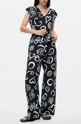 Desigual Desigual Printed Belted Jumpsuit