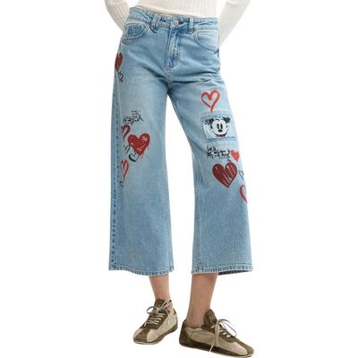 Desigual Desigual Printed Wide Leg Jeans