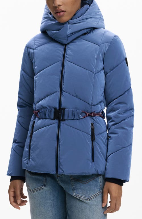 Desigual Desigual Quilted Puffer Coat with Removable Hood