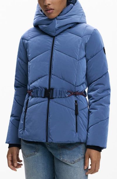 Desigual Desigual Quilted Puffer Coat with Removable Hood