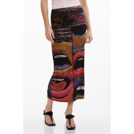 Desigual Desigual Repeating Print Midi Skirt
