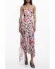 Desigual Desigual Ruched Ruffle Hem Asymmetric Maxi Dress - 1