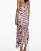 Desigual Desigual Ruched Ruffle Hem Asymmetric Maxi Dress - 2