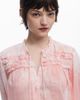 Desigual Desigual Ruffle Metallic Tie Neck Top - 3