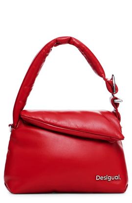 Desigual Desigual Small Quilted Sheepskin Leather Handbag