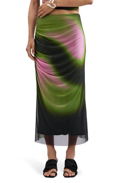 Desigual Desigual Tie Dye Mesh Pencil Skirt