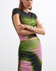 Desigual Desigual Tie Dye Mesh Pencil Skirt - 3